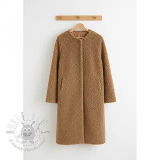 Tkanina za kapute TEDDY camel