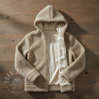 Tkanina za kapute TEDDY light sand