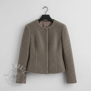 Tkanina za kapute TEDDY taupe