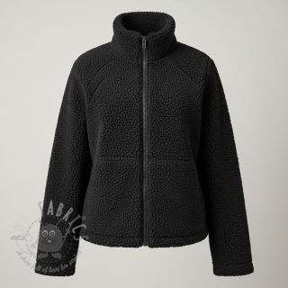 Tkanina za kapute TEDDY black