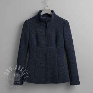 Tkanina za kapute DOUBLE FACE WITH JERSEY dark blue