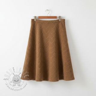 Tkanina za kapute TEDDY Hearts in hearts brown