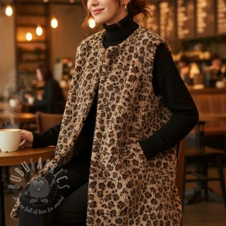 Tkanina za kapute TEDDY Panthera light sand