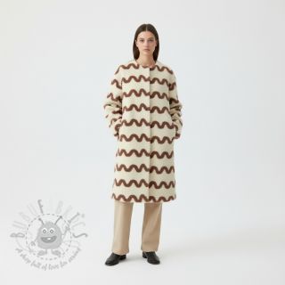 Tkanina za kapute TEDDY JACQUARD Waves camel
