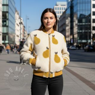 Tkanina za kapute TEDDY JACQUARD Pears old lime