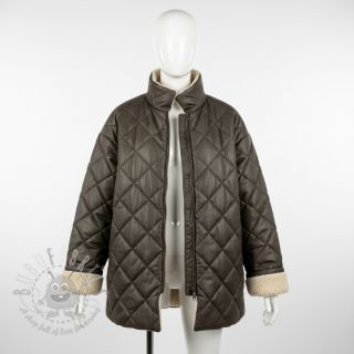 Tkanina za kapute Vintage Glammy Teddy Lammy grey