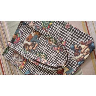 Dekorativna tkanina Vegan black check digital print