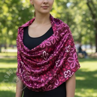 Saten ROYAL MICRO Abstarct bordeaux