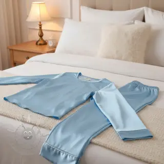 Saten light blue