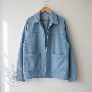 Baršun 6W WASHED STRETCH light blue