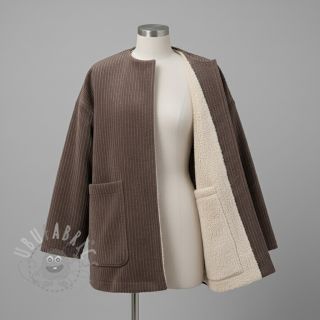 Rastezljivi baršun Cofur fleece dark brown