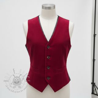 Baršun 6W WASHED STRETCH dark red