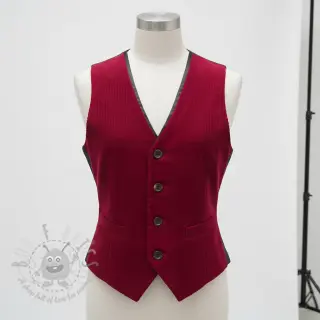 Baršun 6W WASHED STRETCH dark red