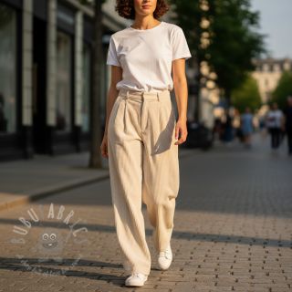 Baršun 6W WASHED STRETCH off white