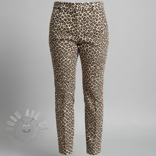 Rastezljivi baršun STRETCH Little Leopard light sand