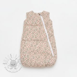 Rastezljivi baršun STRETCH Little foxes light sand