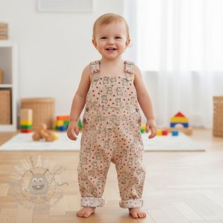 Rastezljivi baršun STRETCH Little foxes light sand