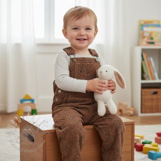 Rastezljivi baršun STRETCH Little foxes taupe