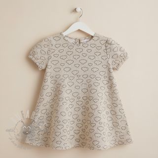 Rastezljivi baršun STRETCH Little clouds light sand