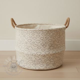 Rastezljivi baršun STRETCH Little clouds light sand