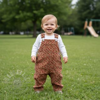 Rastezljivi baršun STRETCH Little strawberries taupe