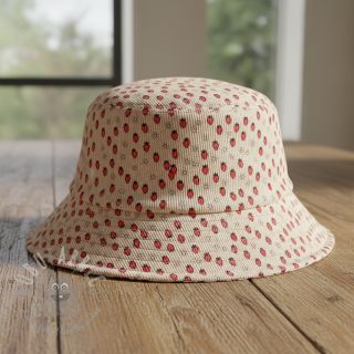 Rastezljivi baršun STRETCH Little strawberries light sand