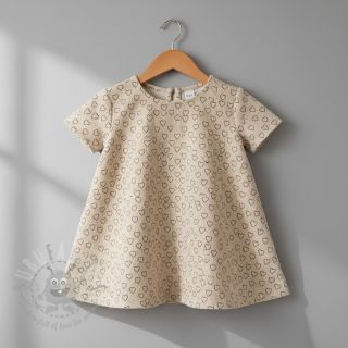 Rastezljivi baršun STRETCH Little love light sand