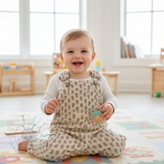 Rastezljivi baršun STRETCH Little flower light sand