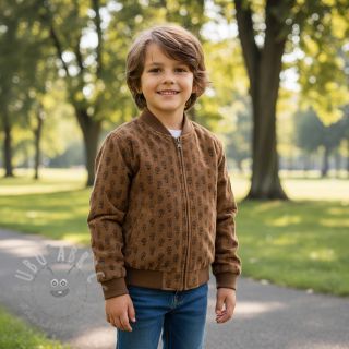 Rastezljivi baršun STRETCH Little flower taupe