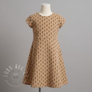 Rastezljivi baršun STRETCH Little flower sand