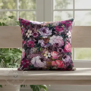 Dekorativna tkanina Oil painting flowers mauve digital print