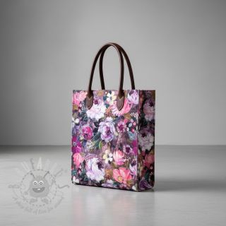 Dekorativna tkanina Oil painting flowers mauve digital print