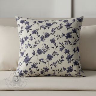 Dekorativna tkanina Linenlook Night flowers digital print