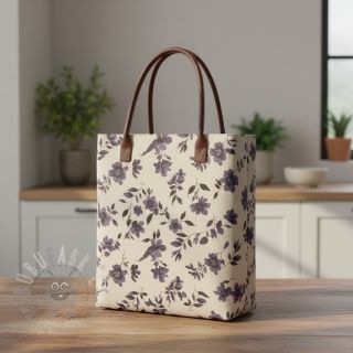 Dekorativna tkanina Linenlook Night flowers digital print