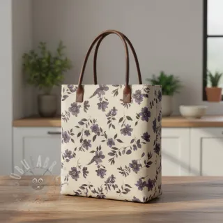 Dekorativna tkanina Linenlook Night flowers digital print
