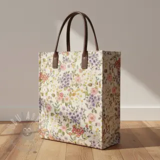 Dekorativna tkanina Linenlook Flowers meadow digital print