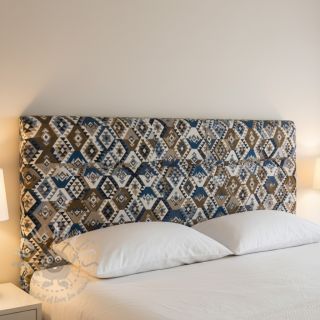 Dekorativna tkanina jacquard Kilim cobalt havane