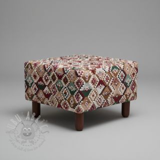 Dekorativna tkanina jacquard Kilim fuchsia vert