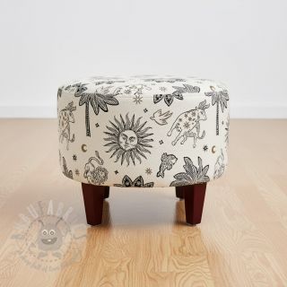 Dekorativna tkanina jacquard Pygmalion ecru noir