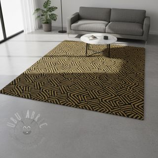 Dekorativna tkanina jacquard Mesopotamie noir jaune