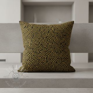 Dekorativna tkanina jacquard Mesopotamie noir jaune