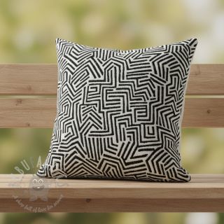 Dekorativna tkanina jacquard Mesopotamie allover graphite