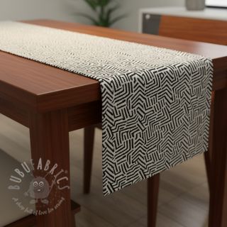 Dekorativna tkanina jacquard Mesopotamie allover graphite