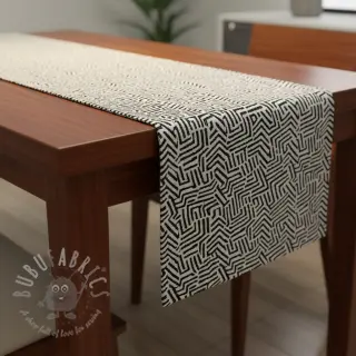 Dekorativna tkanina jacquard Mesopotamie allover graphite