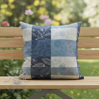 Dekorativna tkanina FRENCH TABLE CLOTH JACQUARD Cabosse allover indigo