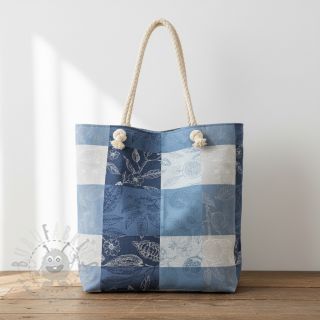 Dekorativna tkanina FRENCH TABLE CLOTH JACQUARD Cabosse allover indigo