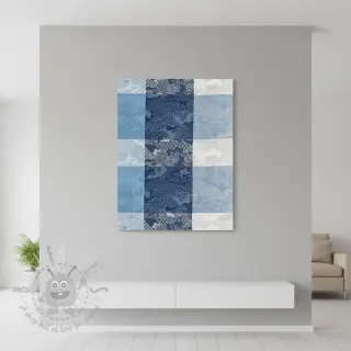 Dekorativna tkanina FRENCH TABLE CLOTH JACQUARD Niwa allover indigo
