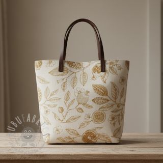 Dekorativna tkanina RUSTIC VINTAGE PRINT Granata peanut