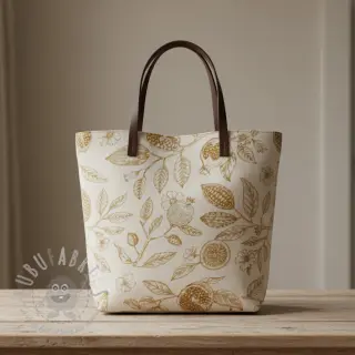 Dekorativna tkanina RUSTIC VINTAGE PRINT Granata peanut