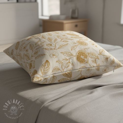 Dekorativna tkanina RUSTIC VINTAGE PRINT Granata peanut